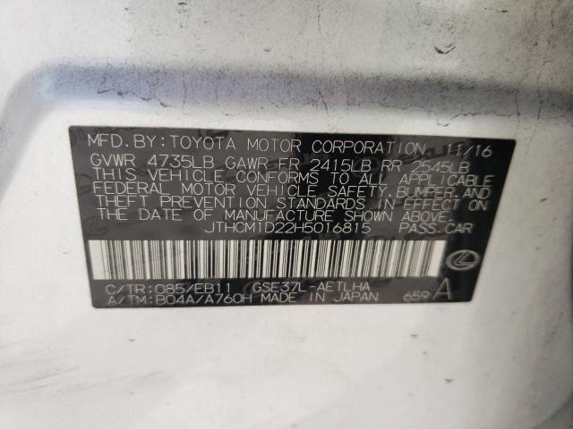 2017 LEXUS IS 300 JTHCM1D22H5016815