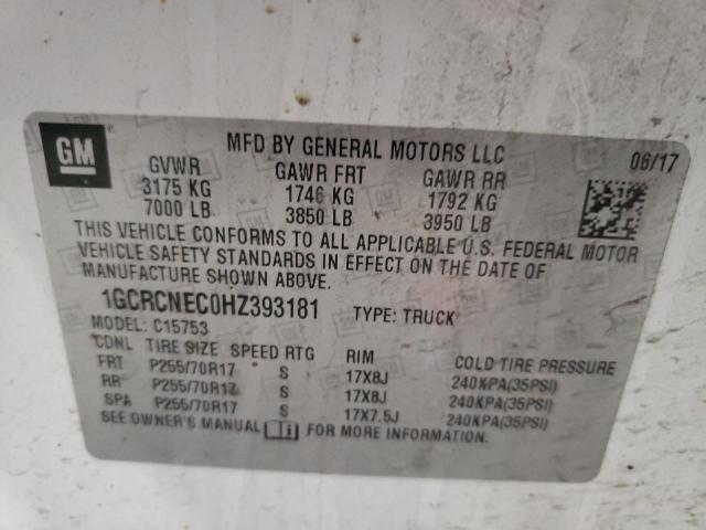 2017 CHEVROLET 1500 1GCRCNEC0HZ393181