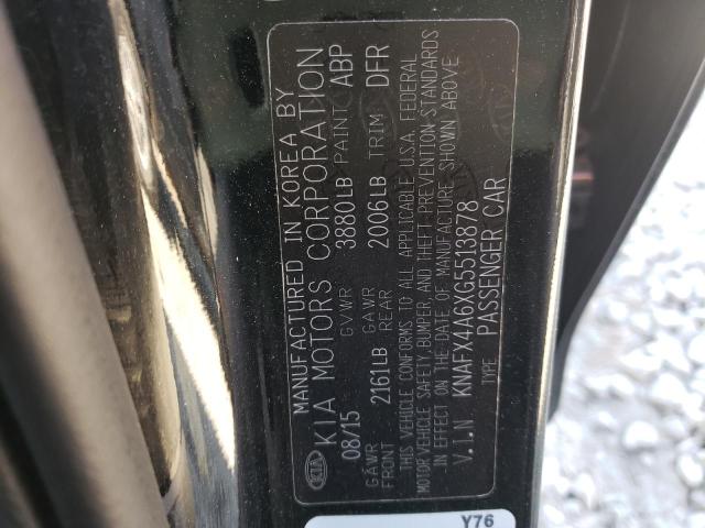 2016 KIA UK KNAFX4A6XG5513878