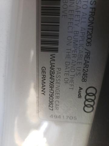 2017 AUDI R8 5.2 PLU WUAKBAFX6H7903627