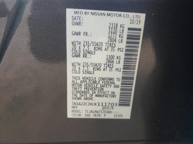 2020 NISSAN MURANO SL 5N1AZ2CJXLN111703