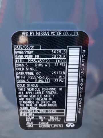2022 INFINITI QX55 SENSO 3PCAJ5L39NF102829