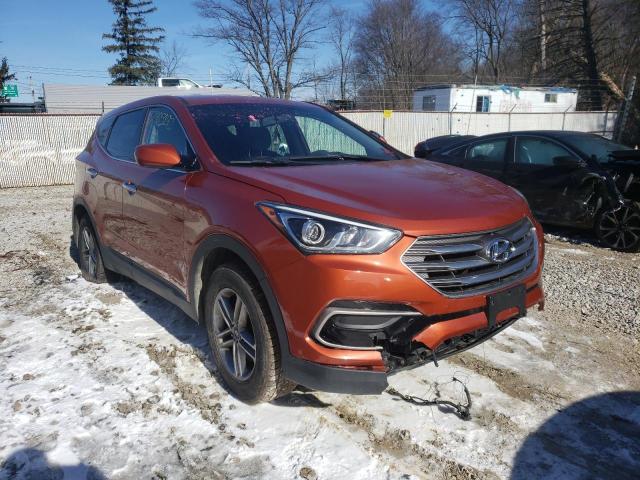 Salvage cars for sale at Northfield, OH auction: 2017 Hyundai Santa FE S