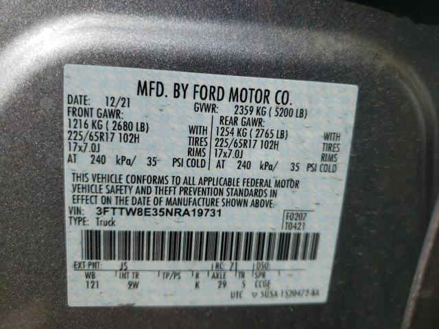 2022 FORD MAVERICK X 3FTTW8E35NRA19731