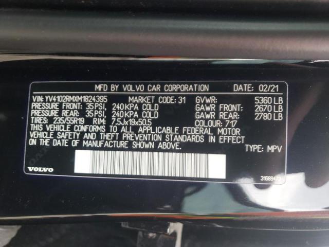 2021 VOLVO XC60 T5 R- YV4102RMXM1824395