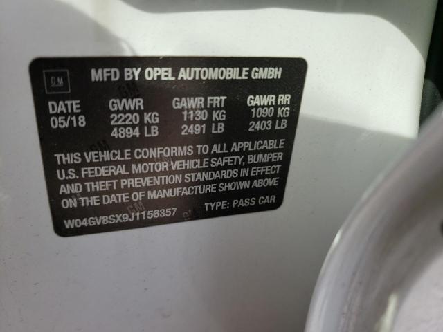 2018 BUICK REGAL TOUR W04GV8SX9J1156357