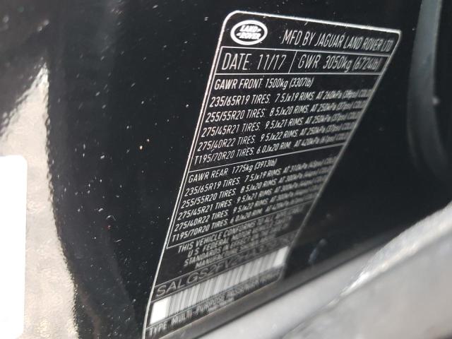 2017 LAND ROVER RANGE ROVE SALGS2FV2HA379783