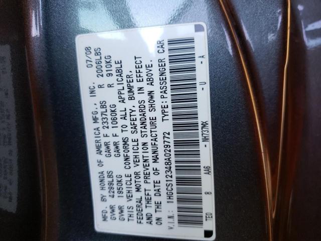1HGCS12348A029772 Honda Accord Lx- 2008. Фото: 9