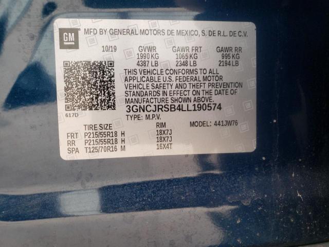 2020 CHEVROLET TRAX PREMI 3GNCJRSB4LL190574