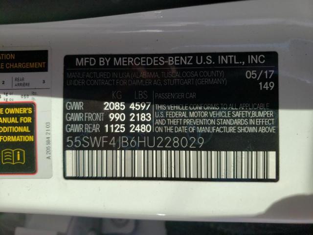 2017 MERCEDES-BENZ C 300 55SWF4JB6HU228029