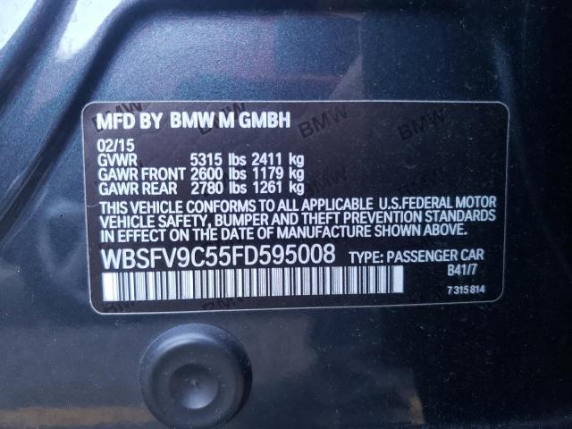 2015 BMW M5 WBSFV9C55FD595008