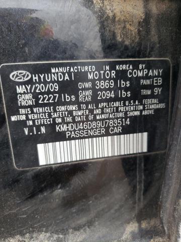 KMHDU46D89U783514 Hyundai Elantra Gl 2009. Фото: 9