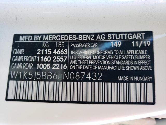 2020 MERCEDES-BENZ CLA AMG 35 W1K5J5BB6LN087432