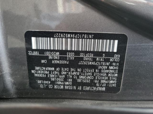 JN1BJ1CP9KW529227 Nissan Rogue Spor 2019. Фото: 9