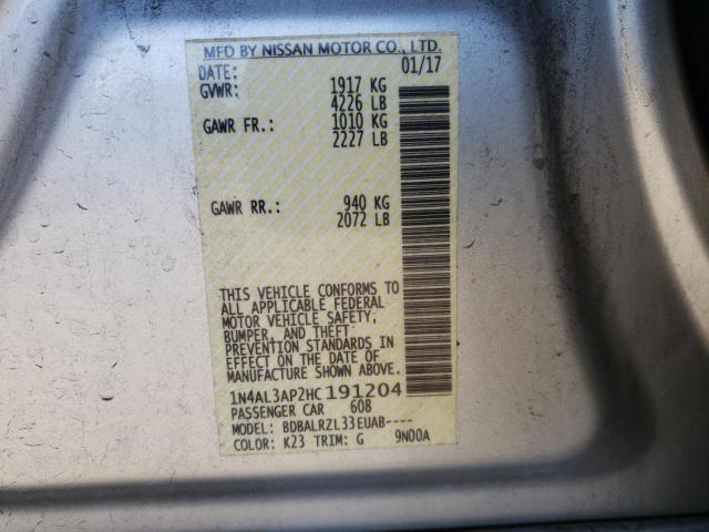 2017 NISSAN ALTIMA 1N4AL3AP2HC191204