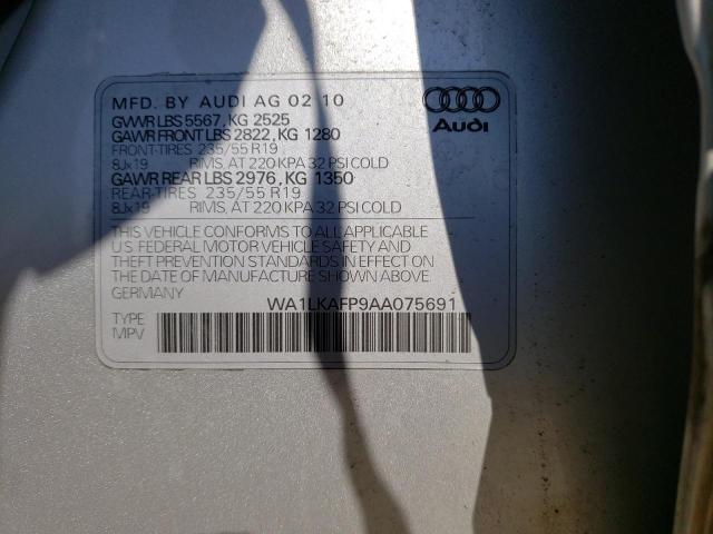 WA1LKAFP9AA075691 Audi Q5 Premium 2010. Фото: 9