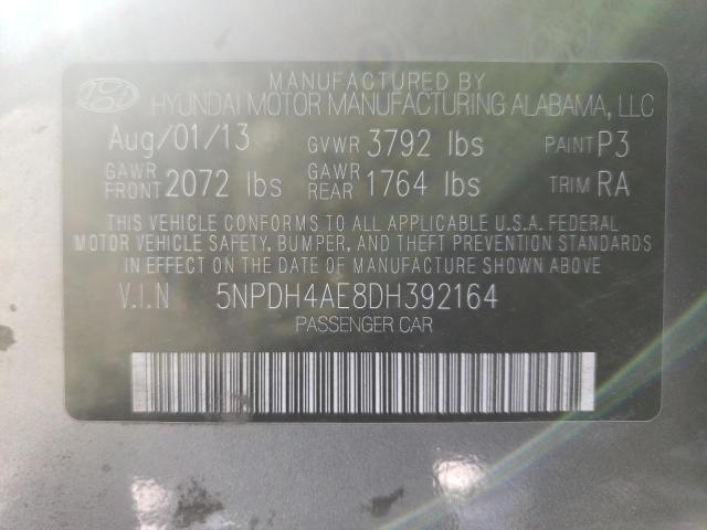5NPDH4AE8DH392164 Hyundai Elantra Gl 2013. Фото: 9