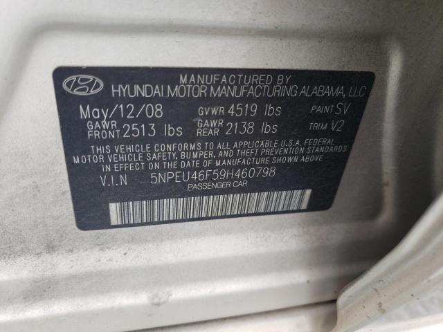 5NPEU46F59H460798 Hyundai Sonata Se 2009. Фото: 9