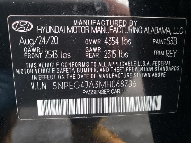 5NPEG4JA3MH068706 Hyundai Sonata Se 2021. Фото: 9