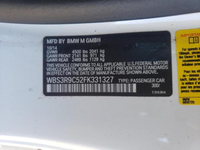 2015 BMW M4 WBS3R9C52FK331327