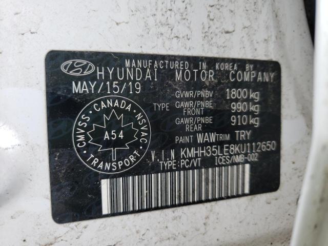 2019 HYUNDAI ELANTRA GT KMHH35LE8KU112650