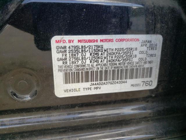 2016 MITSUBISHI OUTLANDER - JA4AD2A37GZ043344