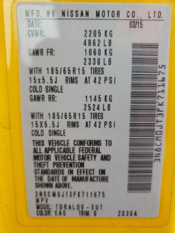 2015 NISSAN NV200 TAXI 3N8CM0JT3FK711675