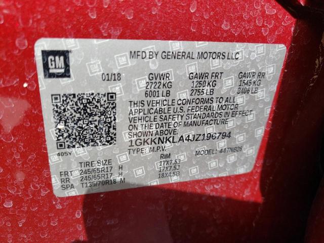 Фото: 1GKKNKLA4JZ196794 - 10