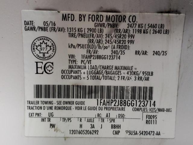 2016 FORD TAURUS LIM 1FAHP2J88GG123714