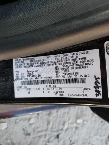 2012 FORD FIESTA SE - 3FADP4EJ0CM110530
