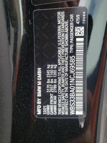 2022 BMW M4 COMPETI WBS33BA01NCJ69585