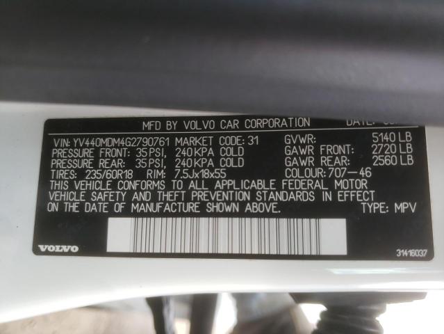 2016 VOLVO XC60 T5 YV440MDM4G2790761
