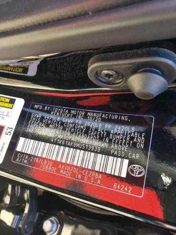 2021 TOYOTA CAMRY XSE 4T1K61AK8MU513939