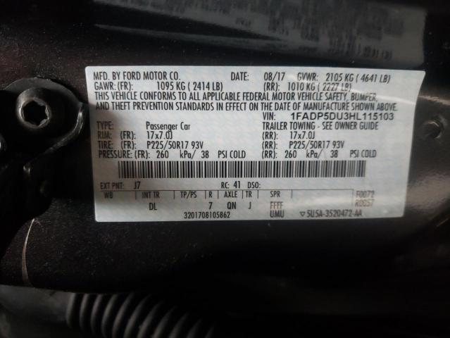 2017 FORD C-MAX TITA 1FADP5DU3HL115103