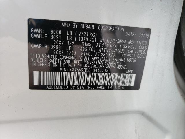 2020 SUBARU ASCENT TOU 4S4WMARD8L3442713