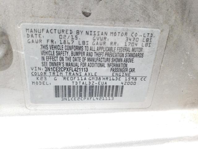 2015 NISSAN VERSA NOTE 3N1CE2CPXFL421113