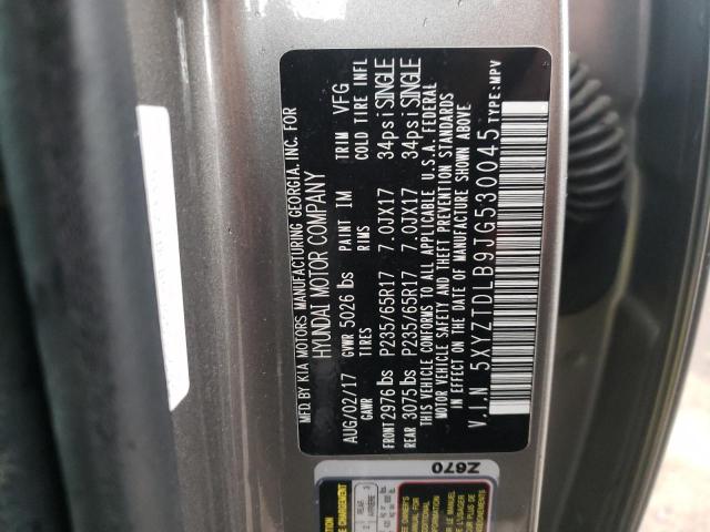 2018 HYUNDAI SANTA FE 5XYZTDLB9JG530045