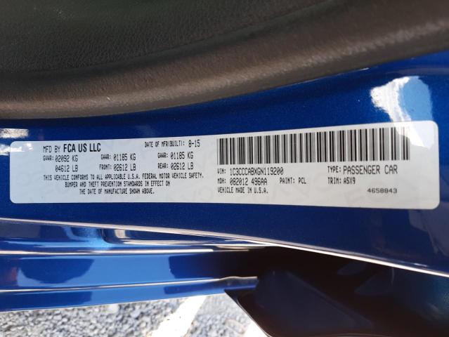 2016 CHRYSLER 200 LIMITE 1C3CCCABXGN119200