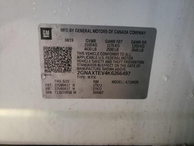 2019 CHEVROLET EQUINOX LT 2GNAXTEV4K6266497
