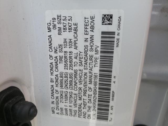 2019 HONDA CR-V 2HKRW2H89KH661561