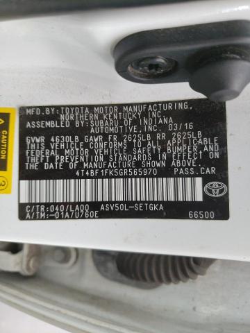 2016 TOYOTA CAMARY 4T4BF1FK5GR565970