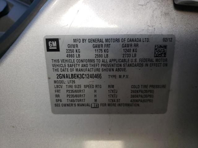 2GNALBEK3C1240466 Chevrolet Equinox Ls 2012. Фото: 9