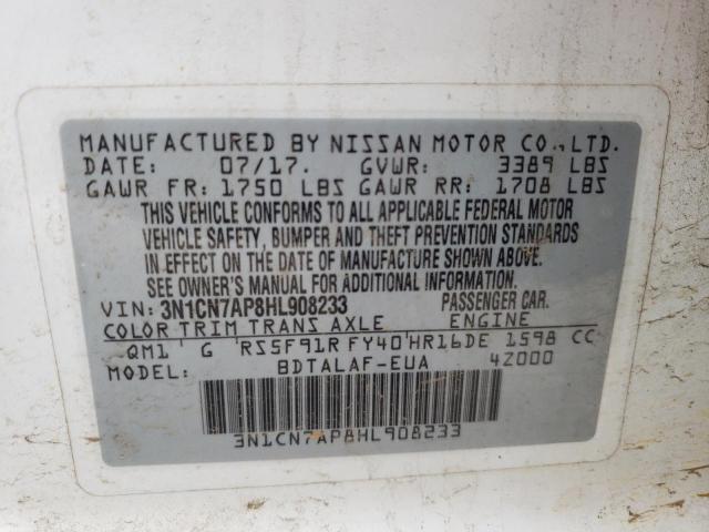 2017 NISSAN VERSA S - 3N1CN7AP8HL908233