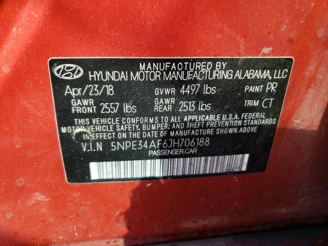2018 HYUNDAI SONATA SPO 5NPE34AF6JH706188