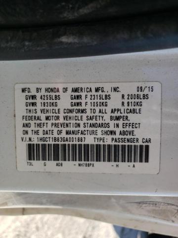 2016 HONDA ACCORD EXL - 1HGCT1B83GA001887