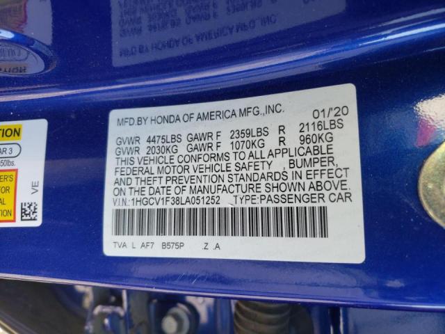 2020 HONDA ACCORD SPO 1HGCV1F38LA051252