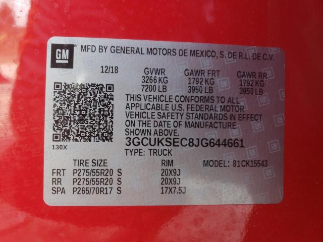 2018 CHEVROLET SILVERADO - 3GCUKSEC8JG644661
