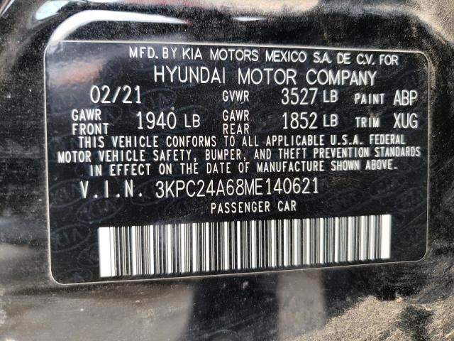 3KPC24A68ME140621 Hyundai Accent Se 2021. Фото: 9