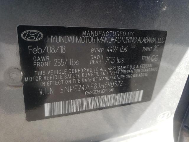 5NPE24AF8JH690322 Hyundai Sonata Se 2018. Фото: 9