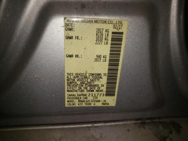 2017 NISSAN ALTIMA 2.5 - 1N4AL3AP0HC211773